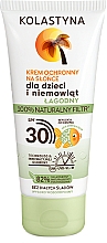 Kup Krem ochronny na słońce dla dzieci i niemowląt - Kolastyna Kids & Baby 100% Natural Filter Cream Spf30