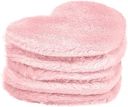 PRZECENA!  Płatki kosmetyczne do demakijażu, wielokrotnego użytku, 5 szt., różowe - Glov Reusable Heart Pads Pink Ribbon * — Zdjęcie N1