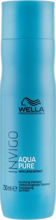 Oczyszczający szampon do włosów z lotosem - Wella Professionals Invigo Aqua Pure Shampoo