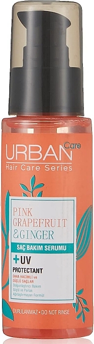 Serum zagęszczające z ekstraktem z różowego grejpfruta i imbiru do włosów cienkich i delikatnych - Urban Care Pink Grapefruit & Ginger Hair Serum — Zdjęcie N1