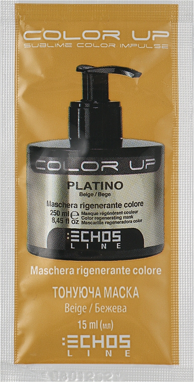 Koloryzująca maska do włosów, jasny brąz - Echosline Color Up Regenerating Color Mask (próbka)