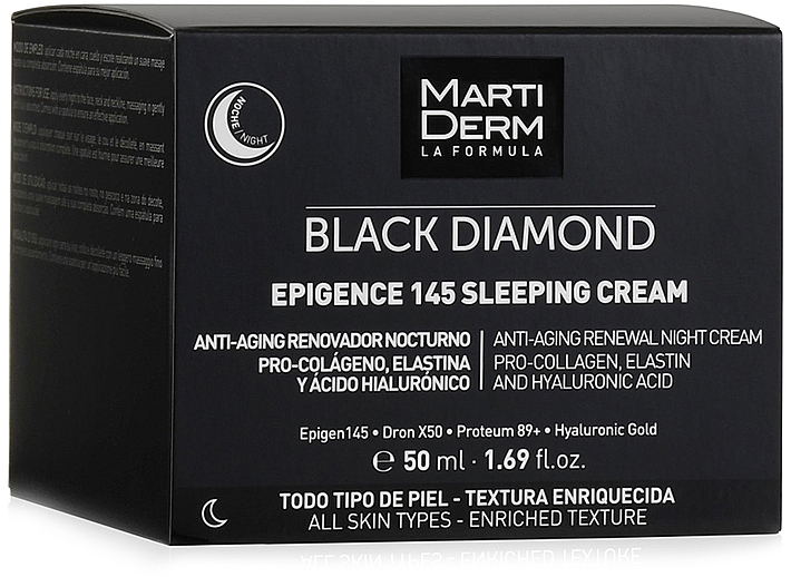 Krem do twarzy na noc - MartiDerm Black Diamond Epigence 145 Sleeping Cream — Zdjęcie N1