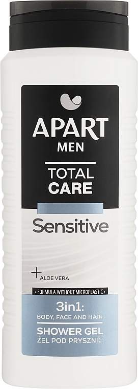 Żel pod prysznic 3 w 1, dla mężczyzn - Apart Men Total Care Sensetive 3in1 Shower Gel — Zdjęcie N1