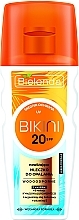 Nawilżające mleczko wodoodporne do opalania z filtrem przeciwsłonecznym SPF 20 - Bielenda Bikini — Zdjęcie N1