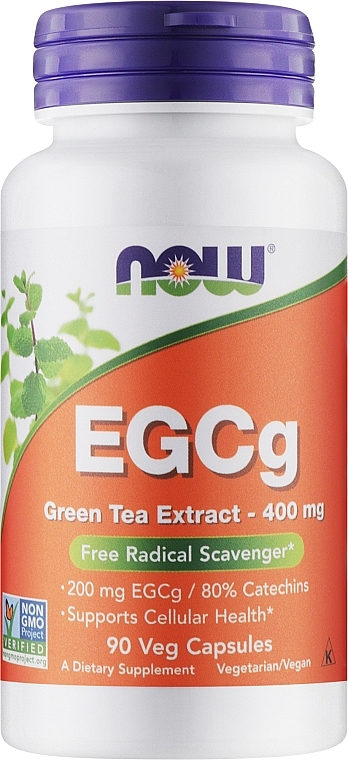 Ekstrakt z zielonej herbaty w kapsułkach - Now Foods EGCg Green Tea Extract — Zdjęcie N1