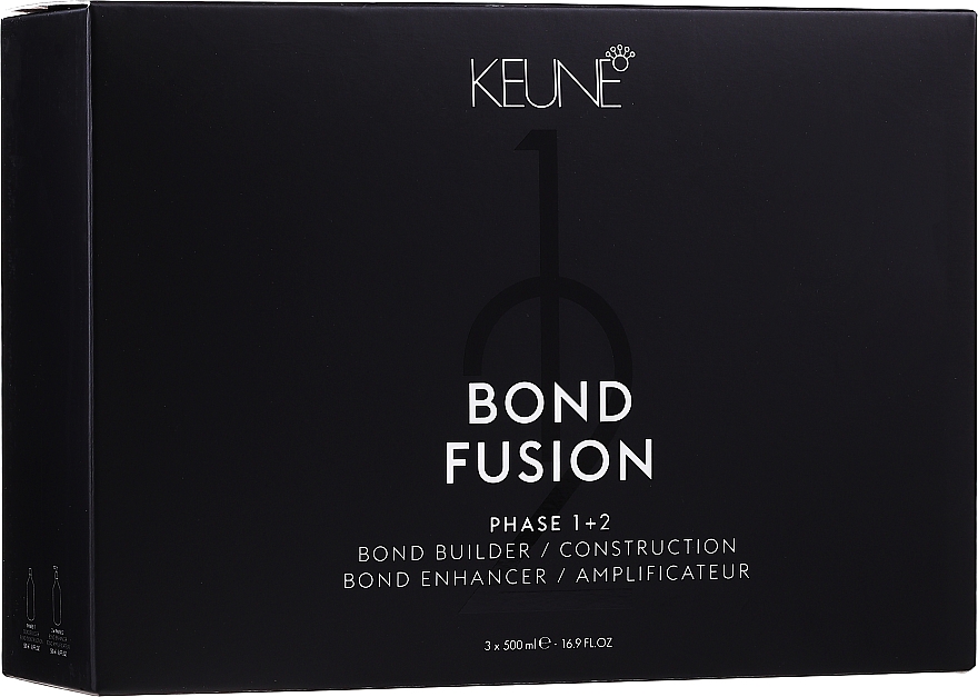 Zestaw - Keune Bond Fusion Salon Kit Phase 1+2 (builder 500 ml + enhancer 2 x 500 ml) — Zdjęcie N1
