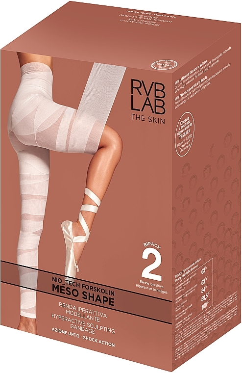 Bandaż do ciała z intensywnym efektem remodelującym, 2 szt. - RVB LAB Meso Shape Bipack Hyperactive Sculpting Bandages — Zdjęcie N1