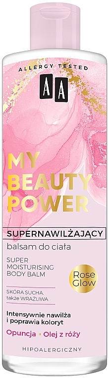 Supernawilżający balsam do ciała Opuncja i olej z róży - AA My Beauty Power Super Moisturizing Body Balm