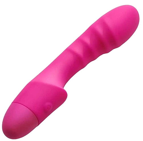 Prążkowany wibrator punktu G, różowy - So Divine Pash Ribbed G-Spot Vibrator  — Zdjęcie N2