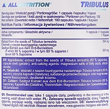 Suplement diety Tribulus - AllNutrition Tribulus Testosterone Booster — Zdjęcie N2