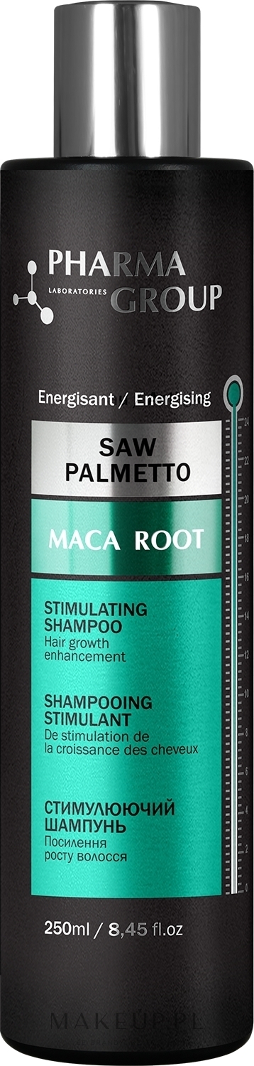 Pobudzający szampon do włosów - Pharma Group Laboratories Saw Palmetto + Maca Root Shampoo — Zdjęcie 250 ml