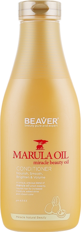 Odżywcza odżywka do włosów suchych i zniszczonych z olejkiem marula - Beaver Professional Nourish Marula Oil Conditioner — Zdjęcie N3