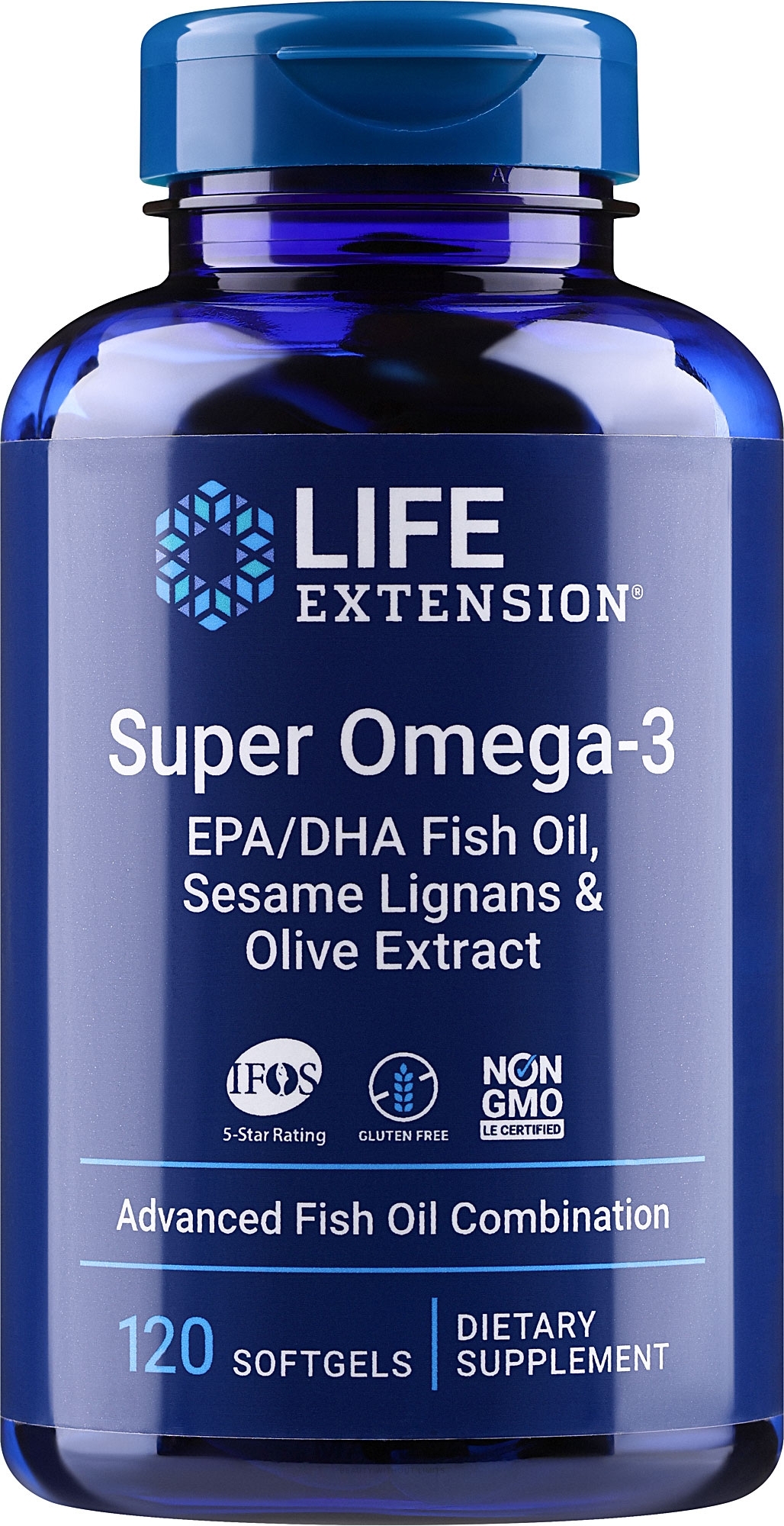 Kwas Omega-3 w żelowych kapsułkach - Life Extension Super Omega-3 — Zdjęcie 120 szt.