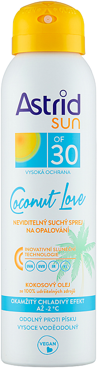 Przeciwsłoneczny spray do opalania SPF30 - Astrid Dry Sun Spray Coconut Love SPF30 — Zdjęcie N1