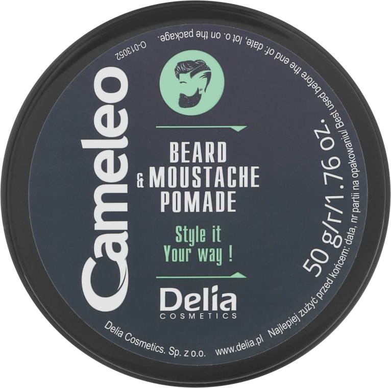 Wosk do brody - Delia Cameleo Men Beard and Moustache Pomade — Zdjęcie N2