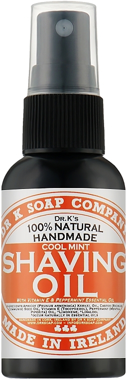 Olejek do golenia Cool Mint - Dr K Soap Company Shaving Oil Cool Mint — Zdjęcie N2