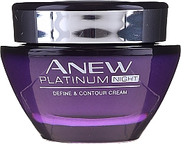 Krem modelujący kontury twarzy na noc 55+ - Avon Anew Platinum Night Define & Contour Cream — Zdjęcie N5