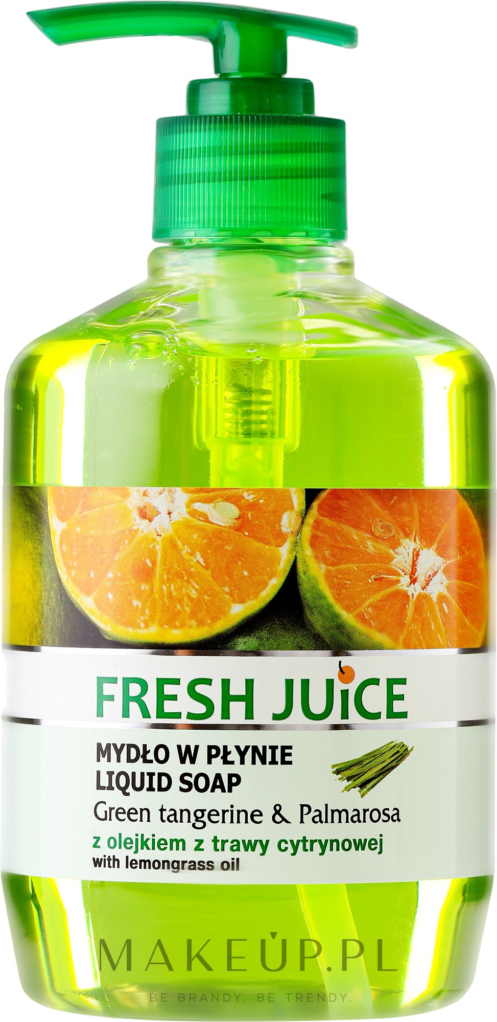 Mydło w płynie z olejkiem z trawy cytrynowej Tangerynka i palczatka - Fresh Juice Green Tangerine & Palmarosa — Zdjęcie 460 ml