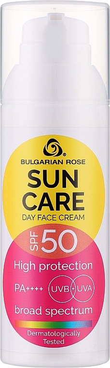 Krem do twarzy na dzień z ochroną SPF 50 - Bulgarian Rose Sun Care Day Face Cream SPF 50 — Zdjęcie N1