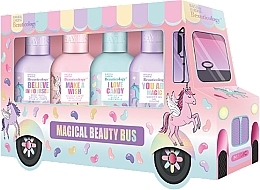 Kup Zestaw - Baylis & Harding Beauticology Candy Beauty Bus Gift Set (b/wash/100ml + sh/cr/100ml + sh/gel/100ml + b/lot/100ml)