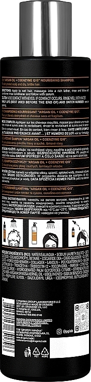 Odżywczy szampon do włosów Olej arganowy + koenzym Q10 - Pharma Group Laboratories Argan Oil + Coenzyme Q10 Shampoo — Zdjęcie N2