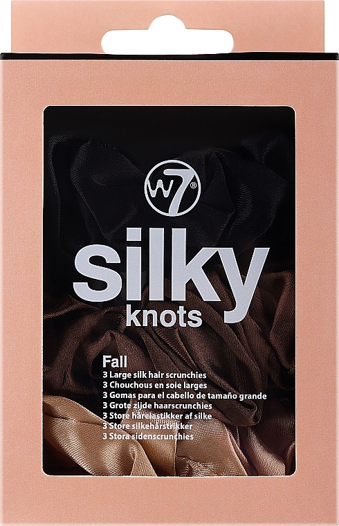 Zestaw gumek do włosów, 3 szt. - W7 Cosmetics Silky Knots Fall — Zdjęcie N1