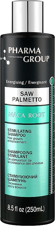 Pobudzający szampon do włosów - Pharma Group Laboratories Saw Palmetto + Maca Root Shampoo — Zdjęcie N2
