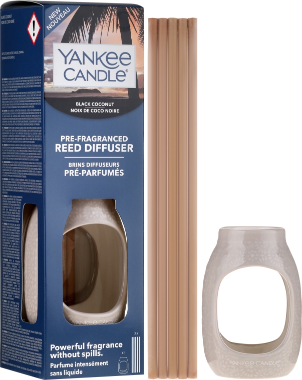 Dyfuzor zapachowy Czarny kokos - Yankee Candle Black Coconut Pre-Fragranced Reed Diffuser — Zdjęcie N1