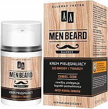 Odżywczy krem ​​do twarzy i brody - AA Cosmetics Men Beard Barber — Zdjęcie N1
