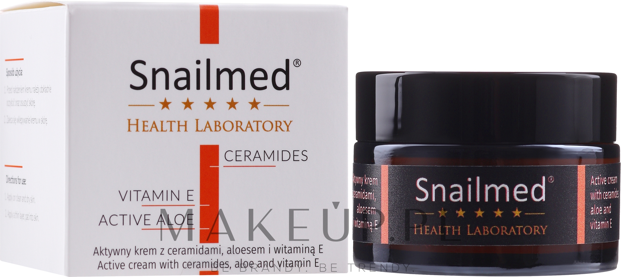 Nawilżający krem silnie odżywczy do twarzy z ceramidami, aloesem i witaminami - Snailmed Health Laboratory  — Zdjęcie 30 ml