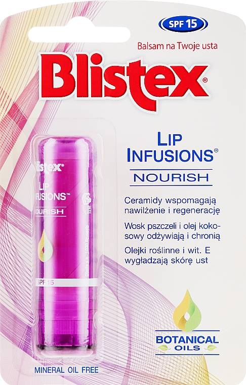 Odżywczy balsam do ust SPF 15 - Blistex Lip Infusions Nourish — Zdjęcie N1