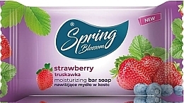 Nawilżające mydło w kostce Truskawka - Spring Blossom Strawberry Moisturizing Bar Soap — Zdjęcie N1