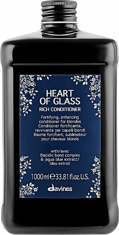 Odżywka pielęgnująca kolor do włosów farbowanych i rozjaśnianych - Davines Heart Of Glass Rich Conditioner