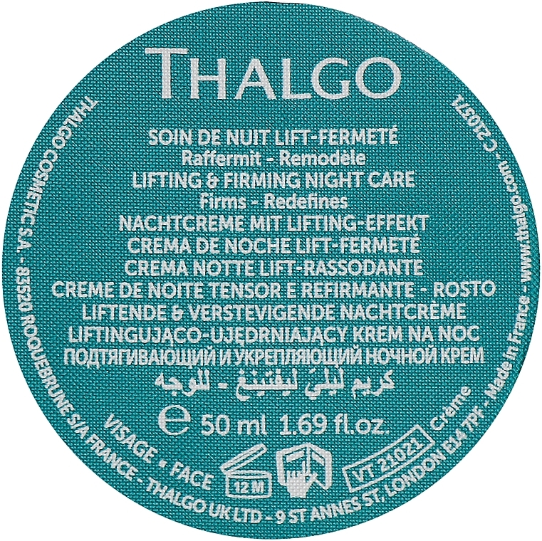 Ujędrniający krem do twarzy na noc - Thalgo Silicium Lift Intensive Lifting & Firming Night Care (wymienny wkład) — Zdjęcie N1