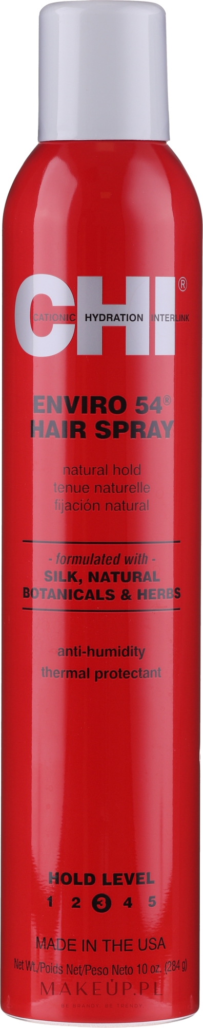 Lakier mocno utrwalający włosy - CHI Enviro 54 Natural Hold Hair Spray — Zdjęcie 284 g