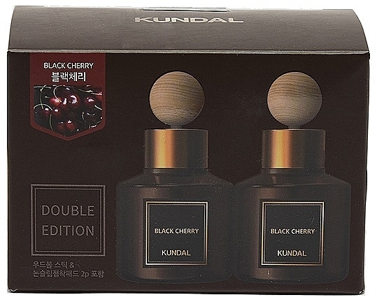 Zestaw dyfuzorów zapachowych do samochodu - Kundal Perfume Car Diffuser Black Cherry (car/dif/2x75ml) — Zdjęcie N1