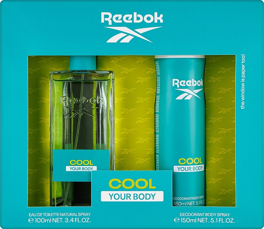 Reebok Cool Your Body For Women - Zestaw (edt 100 ml + deo 150 ml) — Zdjęcie N1