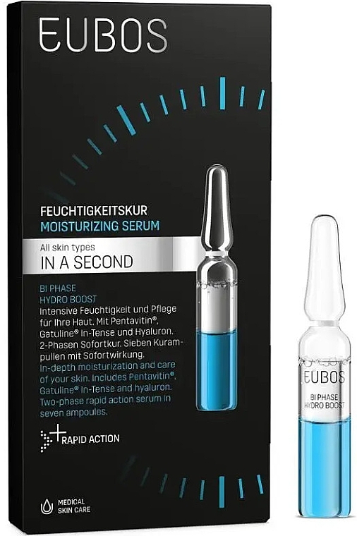 PRZECENA! Serum nawilżające do cery odwodnionej - Eubos Med In A Second Bi Phase Hydro Boost Serum * — Zdjęcie N2