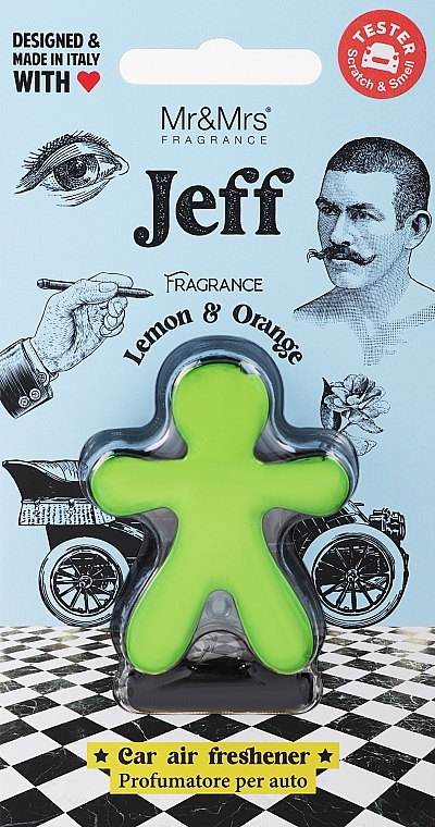 Mr&Mrs Fragrance Jeff Lemon&Orange - Odświeżacz do samochodu — Zdjęcie N1