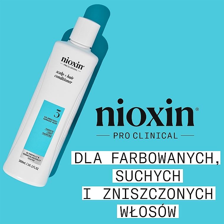 Balsam do pielęgnacji skóry głowy i włosów suchych - Nioxin Pro Clinical System 3 Scalp + Hair Thickening Conditioner — Zdjęcie N2