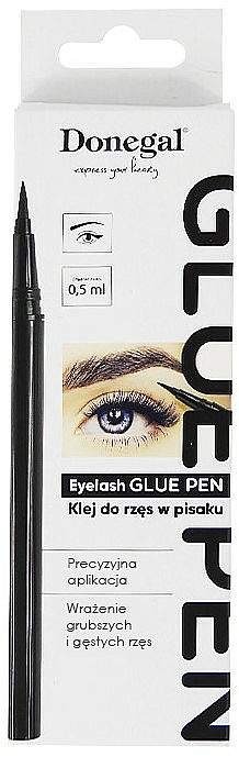 Klej do rzęs w pisaku, 4434, czarny - Donegal Glue Pen — Zdjęcie N1