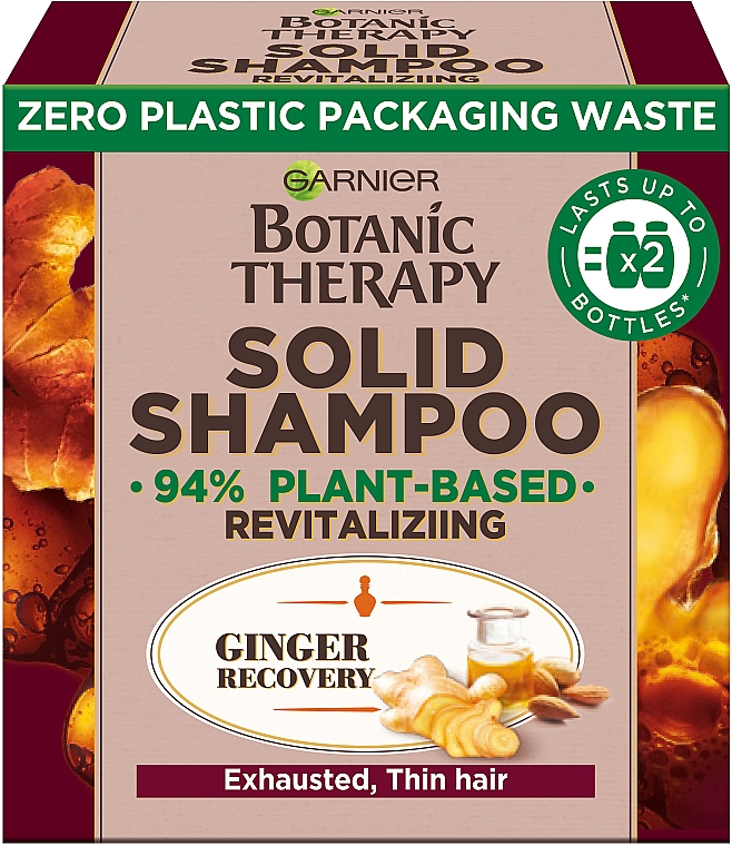Szampon w kostce do włosów zniszczonych i cienkich Rewitalizujący - Garnier Botanic Therapy Solid Shampoo — Zdjęcie N3