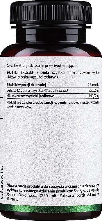 Suplement diety Czystek, 250 mg - Pharmovit — Zdjęcie N2