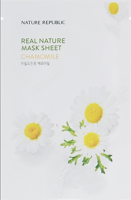 Maska w płachcie z ekstraktem z rumianku - Nature Republic Real Nature Mask Sheet Chamomile — Zdjęcie N1