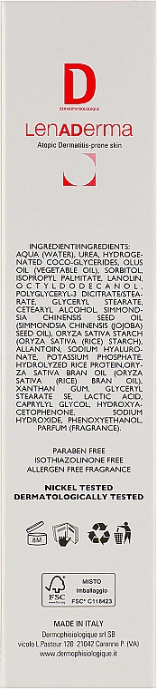 Naprawczy krem ​​przeciw łuszczeniu się z mocznikiem - Dermophisiologique Lenaderma Repairing Cream Desquamated Areas — Zdjęcie N3