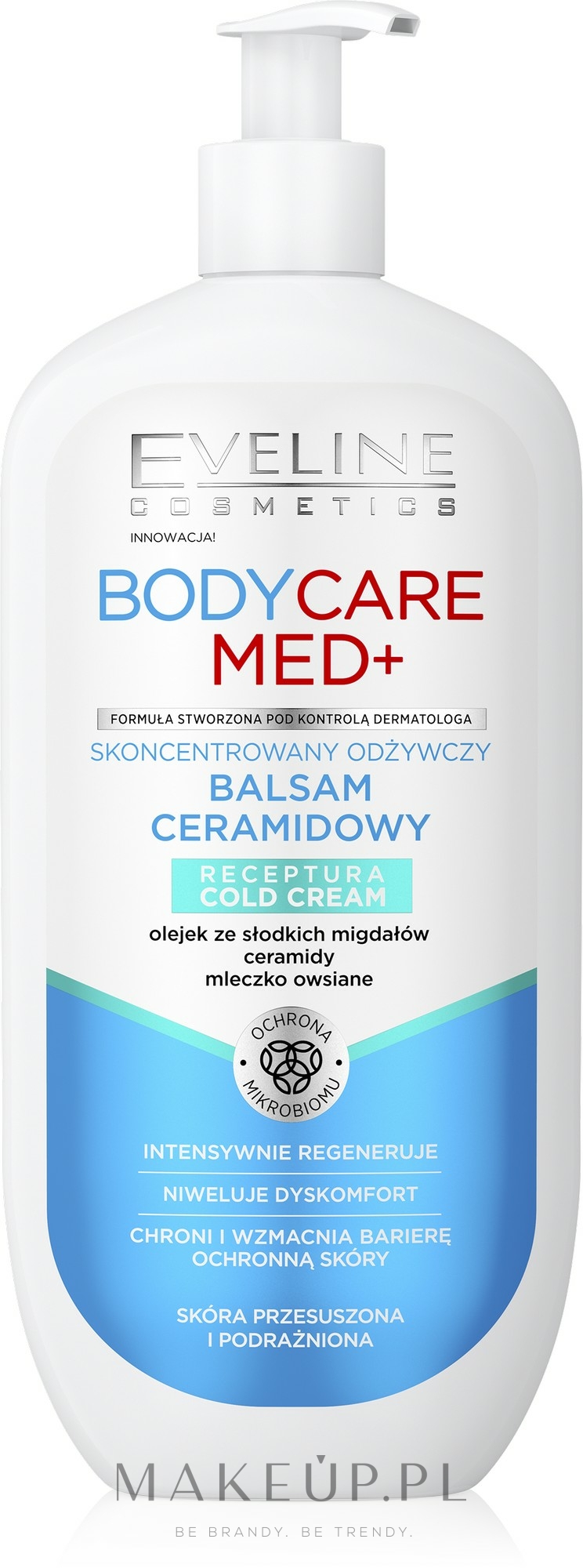Skoncentrowany odżywczy balsam ceramidowy - Eveline Cosmetics Body Care Med+ — фото 350 ml
