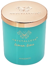 Świeca sojowa z amazonitem, cytryną i limonką - Crystallove Soy Candle with Amazonite Lemon Lime — Zdjęcie N6