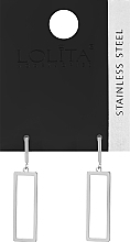 Kolczyki damskie, prostokąty, srebrne - Lolita Accessories — Zdjęcie N1