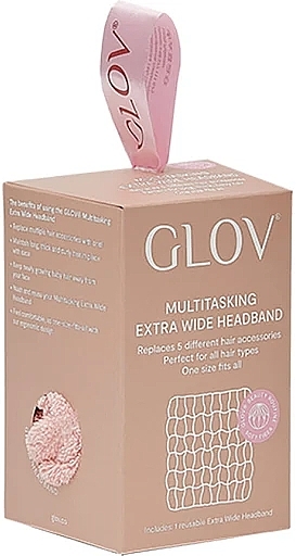 Multifunkcyjna opaska do włosów, brzoskwiniowa - Glov Multitasking Extra Wide Headband Peach — Zdjęcie N2