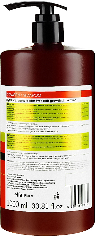 Szampon stymulujący wzrost włosów osłabionych i z tendencją do wypadania - Dr Sante Anti Hair Loss Shampoo — Zdjęcie N2